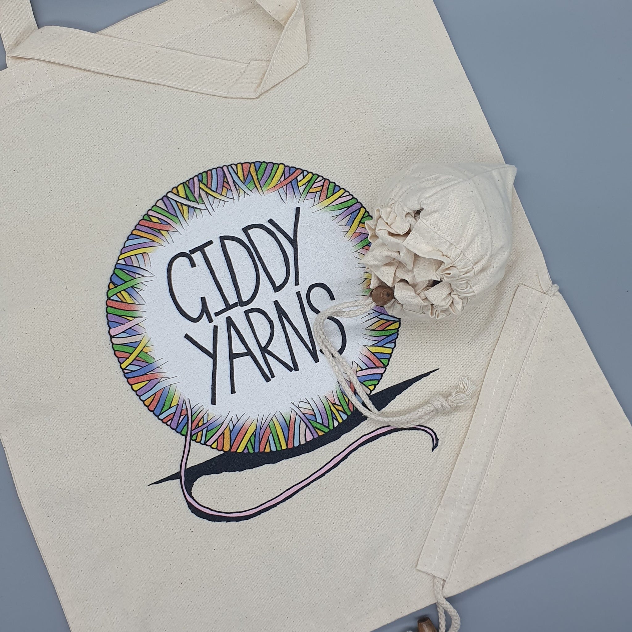 Giddy Yarns Pack-Away Tote Bag