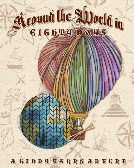 Around The Round In 80 Days - Giddy Yarns Mini Skein Advent 2026