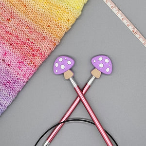 Purple Mushroom Needle Stoppers