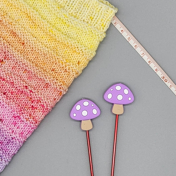 Purple Mushroom Needle Stoppers