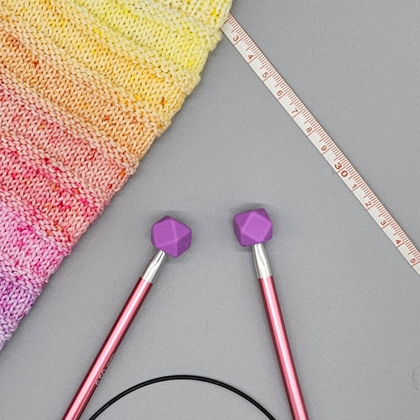 Purple Hexi Needle Stoppers