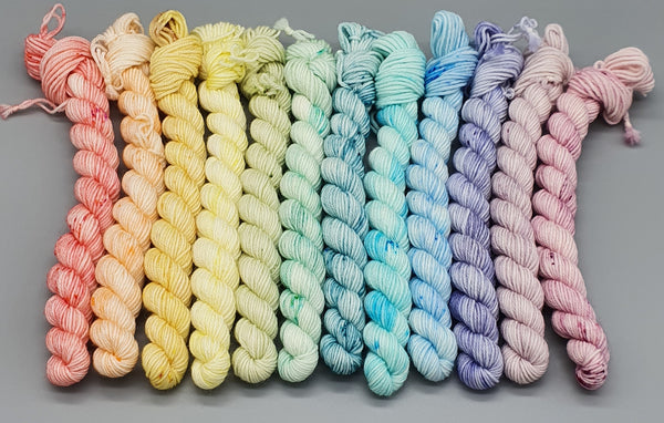 Pastel Rainbow Mini Skein Set